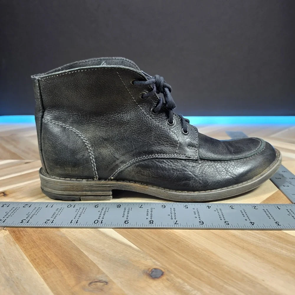 BED|STU Curtis II Chukka Boots Men's 12 Black Leather Lace Up Ankle Moc Toe